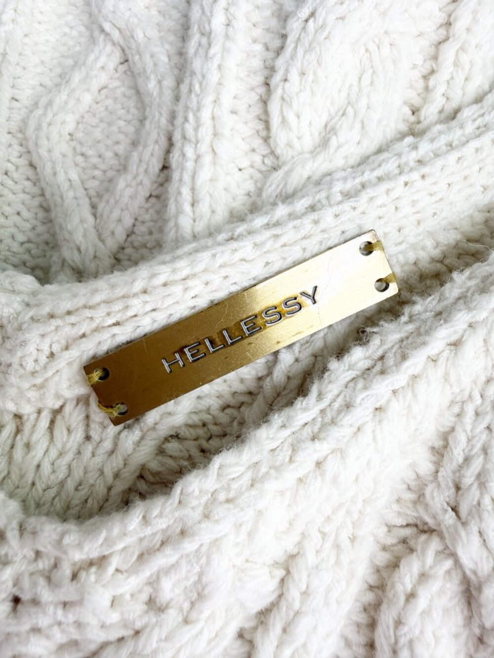 Hellessy Kenai Tank Cable Knit Sweater Top Sh Ties Ivory XS - Picture 6 of 9